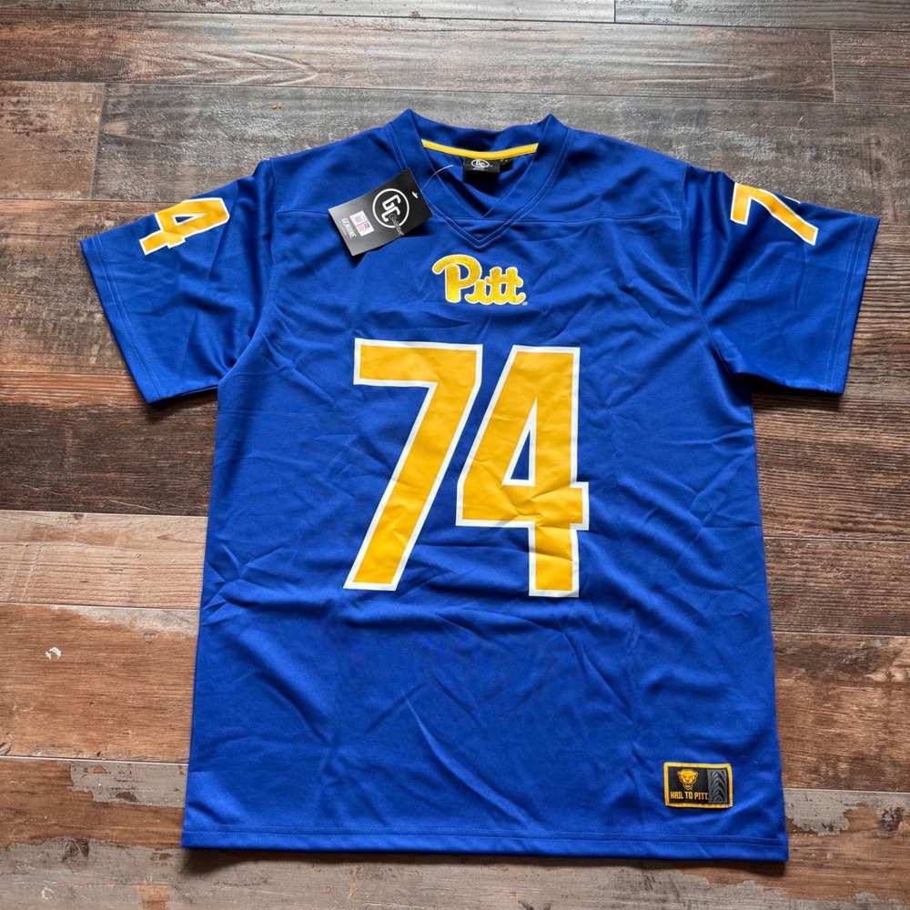 Genuine Collective Pitt Panthers Terrence Enos Jr 74 Jersey Blue Mens Large NWT
